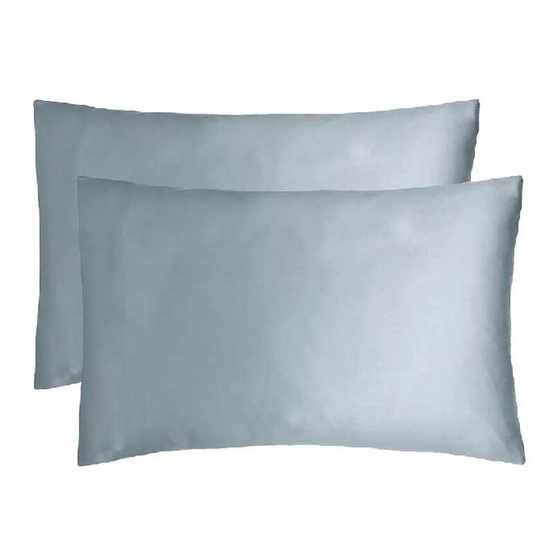 Bambury Satin Pillowcase Pair - Slate Blue image number 0